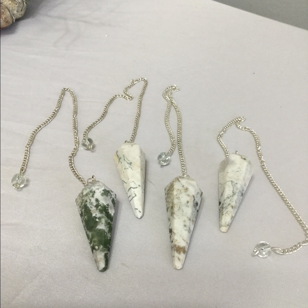 Tree Agate Gemstone Pendulum